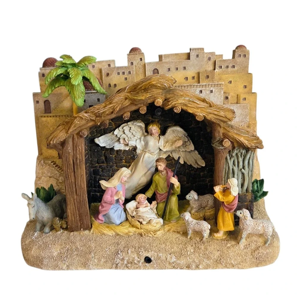 Vinrage Avon Bethlehem Nativity Scene Light-Up Musical Religious Christmas w/Box